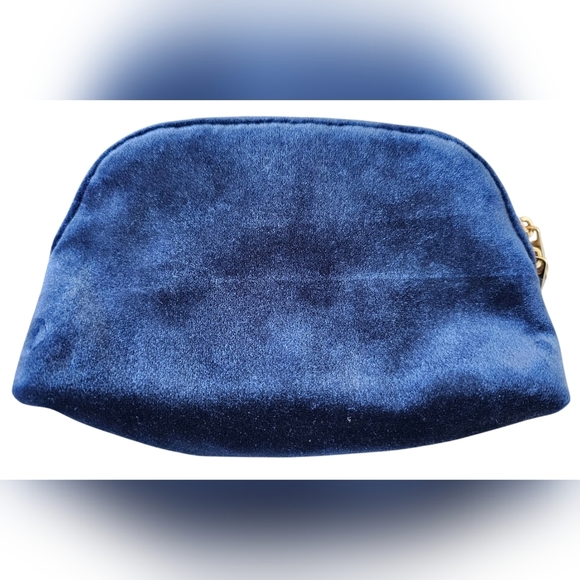 Christian Dior Blue Velvet Cosmetic Pouch With Logo And Sample Parfum, New! - Picture 2 of 7